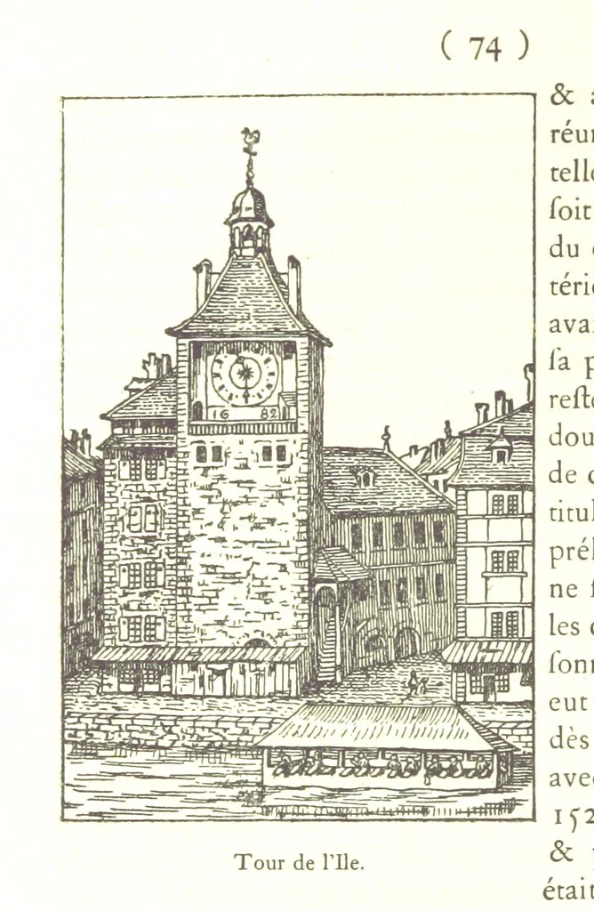 An illustration from Genève historique & archéologique ... avec dessins & fac-simile de Hermann Hammann. [With a supplement, 1869, leaf 88