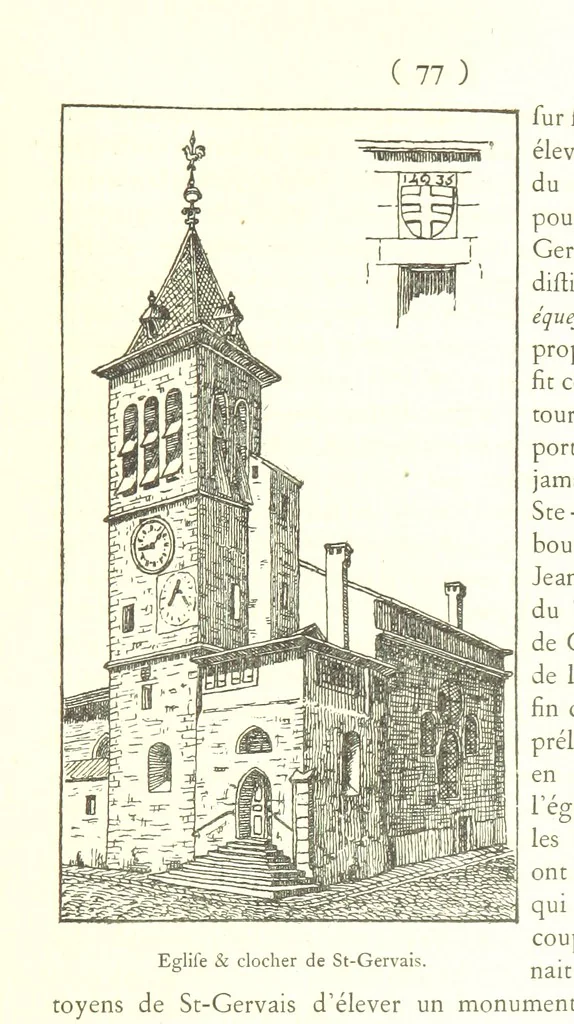 An illustration from Genève historique & archéologique ... avec dessins & fac-simile de Hermann Hammann. [With a supplement, 1869, leaf 91