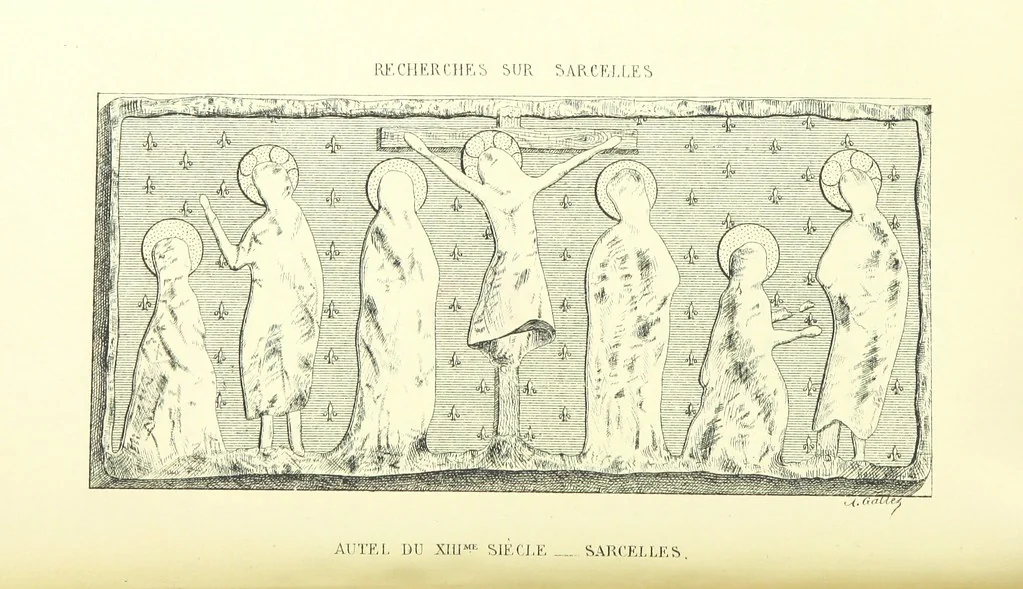 An illustration from Recherches historiques sur Sarcelles, Seine-et-Oise, 1880, leaf 106