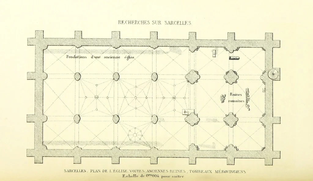 An illustration from Recherches historiques sur Sarcelles, Seine-et-Oise, 1880, leaf 150