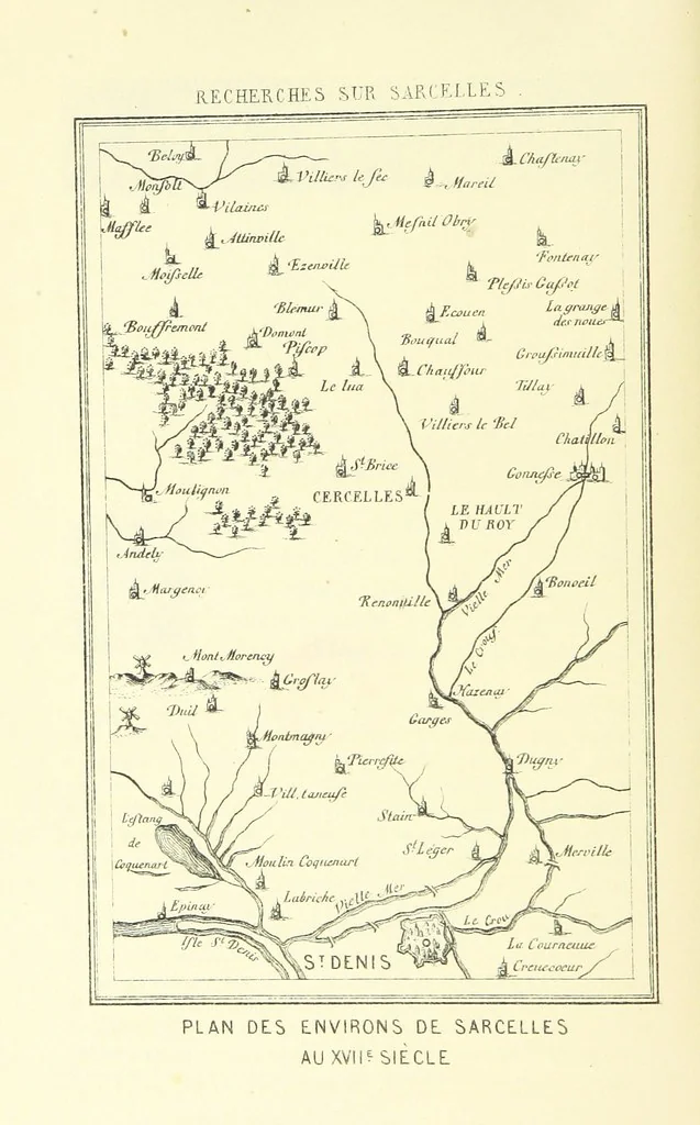 An illustration from Recherches historiques sur Sarcelles, Seine-et-Oise, 1880, leaf 30