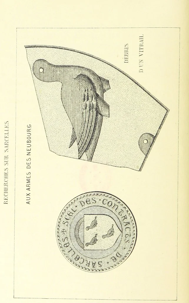An illustration from Recherches historiques sur Sarcelles, Seine-et-Oise, 1880, leaf 38