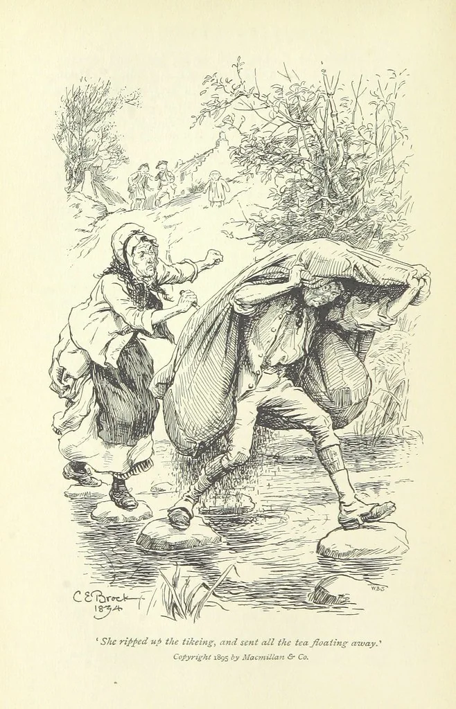 An illustration from Annals of the Parish and the Ayrshire Legatees ... Illustrated by C. E. Brock. With an introduction by Alfred Ainger, 1895, leaf 132