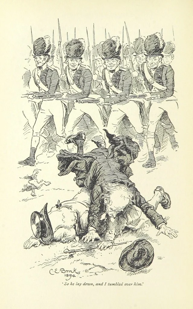An illustration from Annals of the Parish and the Ayrshire Legatees ... Illustrated by C. E. Brock. With an introduction by Alfred Ainger, 1895, leaf 210