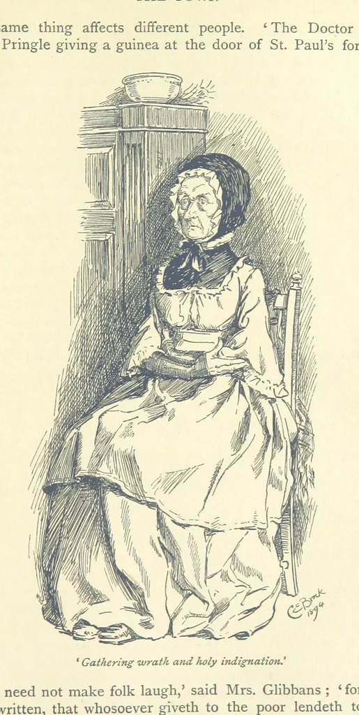 An illustration from Annals of the Parish and the Ayrshire Legatees ... Illustrated by C. E. Brock. With an introduction by Alfred Ainger, 1895, leaf 269