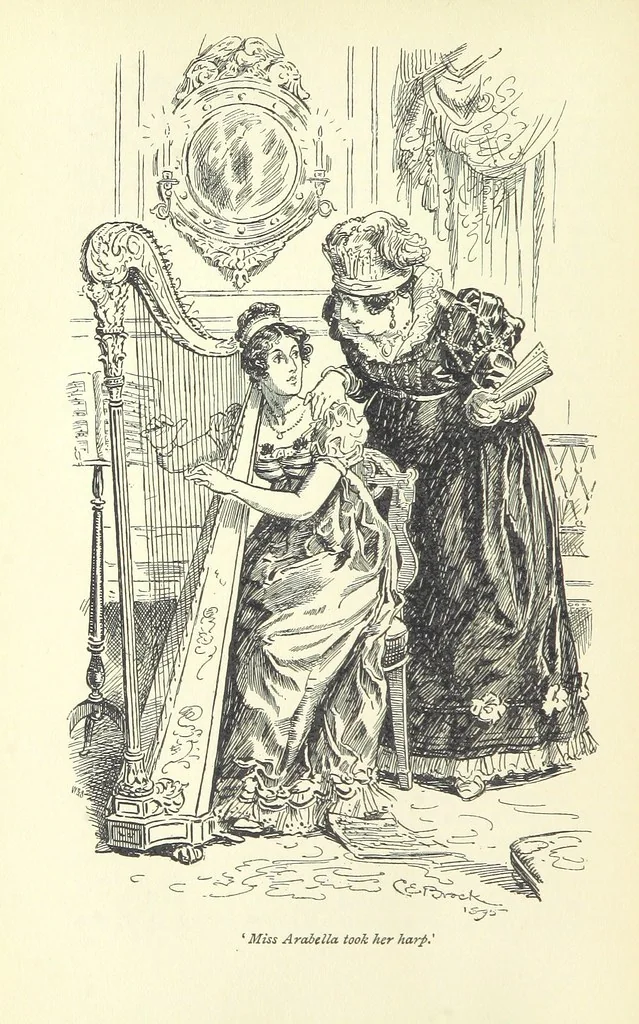 An illustration from Annals of the Parish and the Ayrshire Legatees ... Illustrated by C. E. Brock. With an introduction by Alfred Ainger, 1895, leaf 290