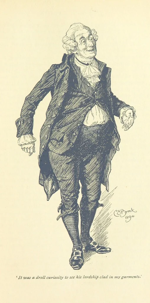 An illustration from Annals of the Parish and the Ayrshire Legatees ... Illustrated by C. E. Brock. With an introduction by Alfred Ainger, 1895, leaf 85