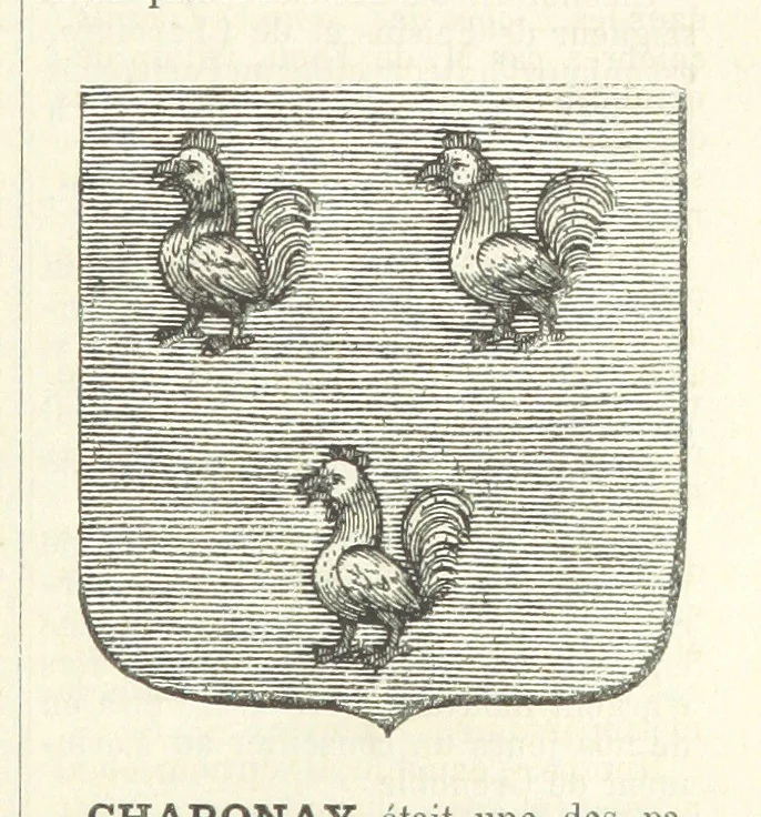 An illustration from Bibliothèque historique et littéraire du Dauphiné. Publiée par H. G, 1864, leaf 143