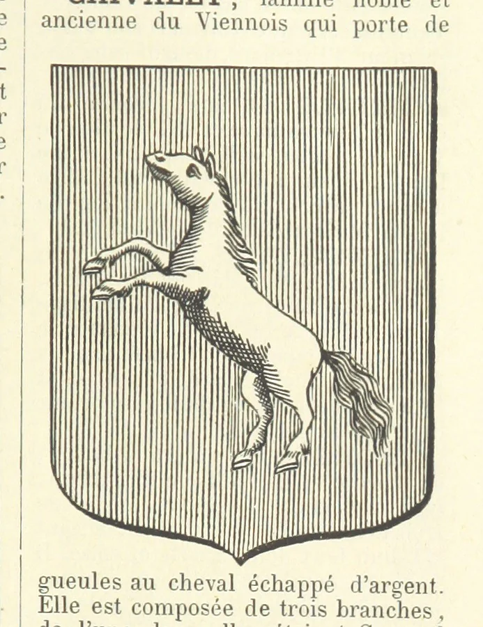 An illustration from Bibliothèque historique et littéraire du Dauphiné. Publiée par H. G, 1864, leaf 161