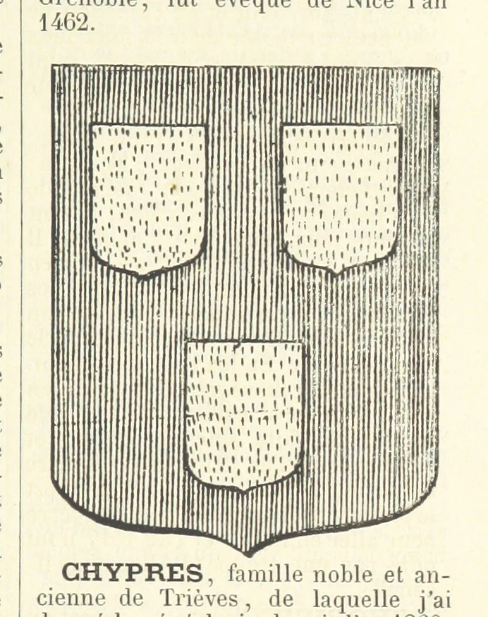 An illustration from Bibliothèque historique et littéraire du Dauphiné. Publiée par H. G, 1864, leaf 163