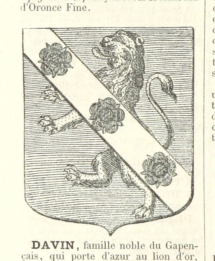 An illustration from Bibliothèque historique et littéraire du Dauphiné. Publiée par H. G, 1864, leaf 206