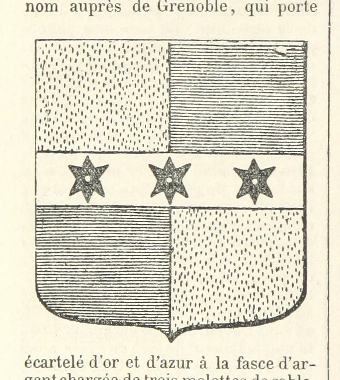 An illustration from Bibliothèque historique et littéraire du Dauphiné. Publiée par H. G, 1864, leaf 290