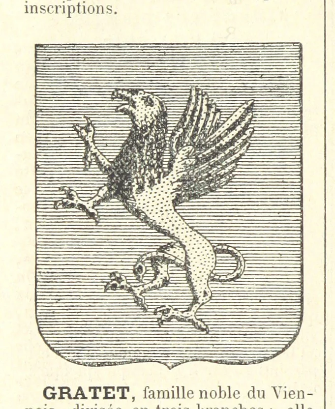An illustration from Bibliothèque historique et littéraire du Dauphiné. Publiée par H. G, 1864, leaf 310