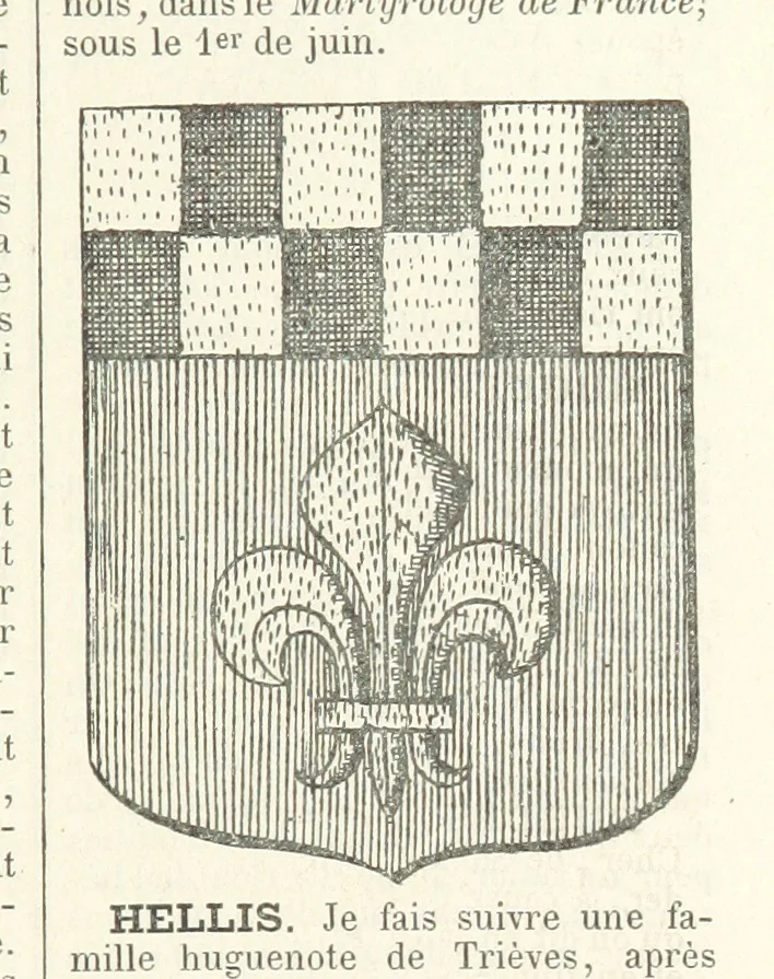 An illustration from Bibliothèque historique et littéraire du Dauphiné. Publiée par H. G, 1864, leaf 341