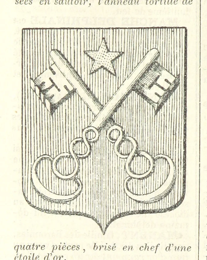 An illustration from Bibliothèque historique et littéraire du Dauphiné. Publiée par H. G, 1864, leaf 428