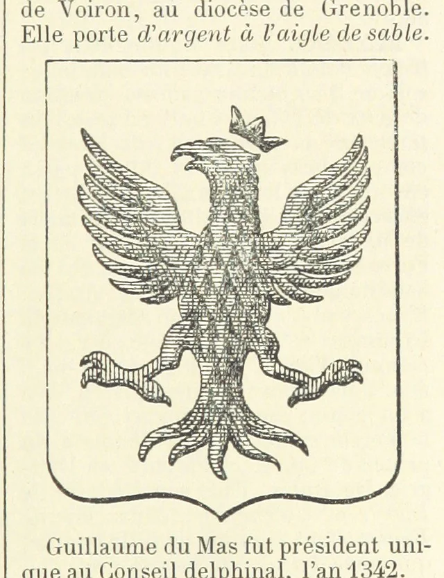 An illustration from Bibliothèque historique et littéraire du Dauphiné. Publiée par H. G, 1864, leaf 437