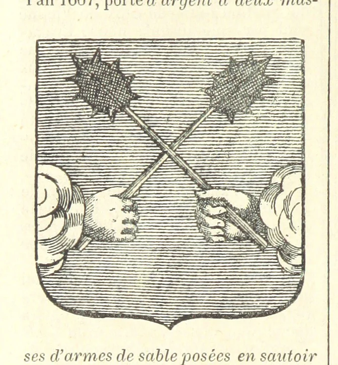 An illustration from Bibliothèque historique et littéraire du Dauphiné. Publiée par H. G, 1864, leaf 438