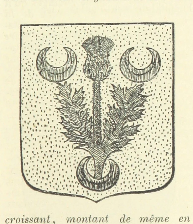 An illustration from Bibliothèque historique et littéraire du Dauphiné. Publiée par H. G, 1864, leaf 445