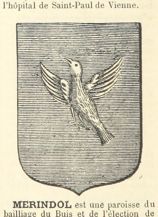 An illustration from Bibliothèque historique et littéraire du Dauphiné. Publiée par H. G, 1864, leaf 446
