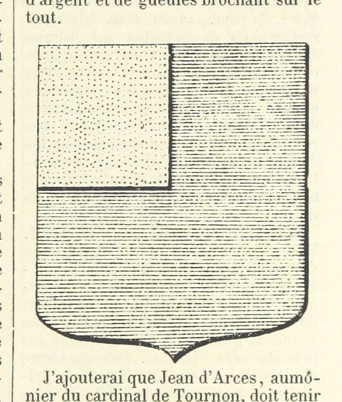 An illustration from Bibliothèque historique et littéraire du Dauphiné. Publiée par H. G, 1864, leaf 45