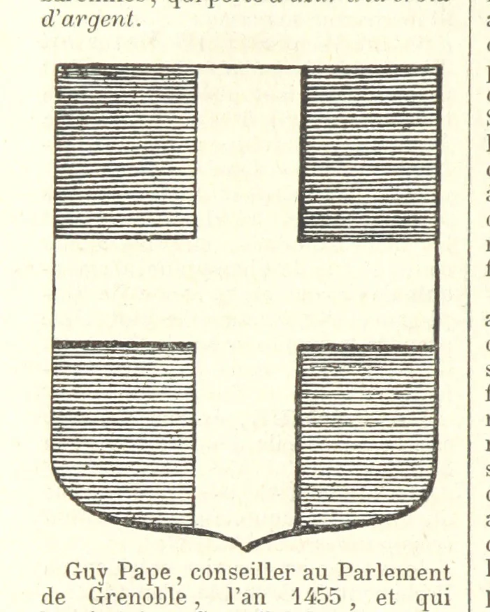 An illustration from Bibliothèque historique et littéraire du Dauphiné. Publiée par H. G, 1864, leaf 524