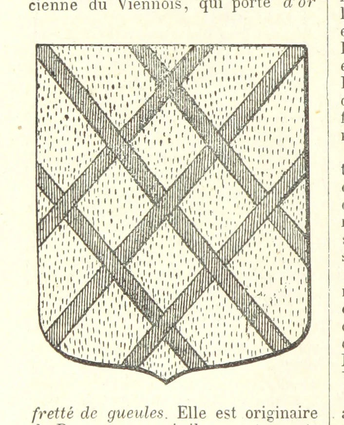An illustration from Bibliothèque historique et littéraire du Dauphiné. Publiée par H. G, 1864, leaf 574