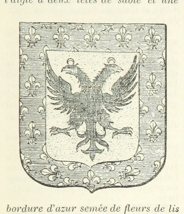 An illustration from Bibliothèque historique et littéraire du Dauphiné. Publiée par H. G, 1864, leaf 677