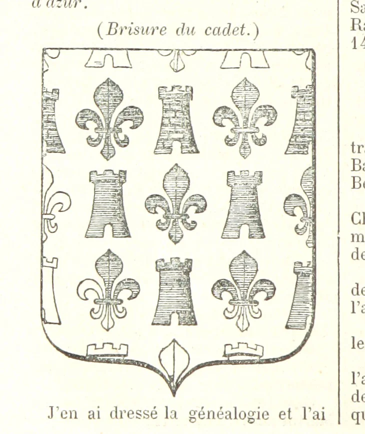 An illustration from Bibliothèque historique et littéraire du Dauphiné. Publiée par H. G, 1864, leaf 702