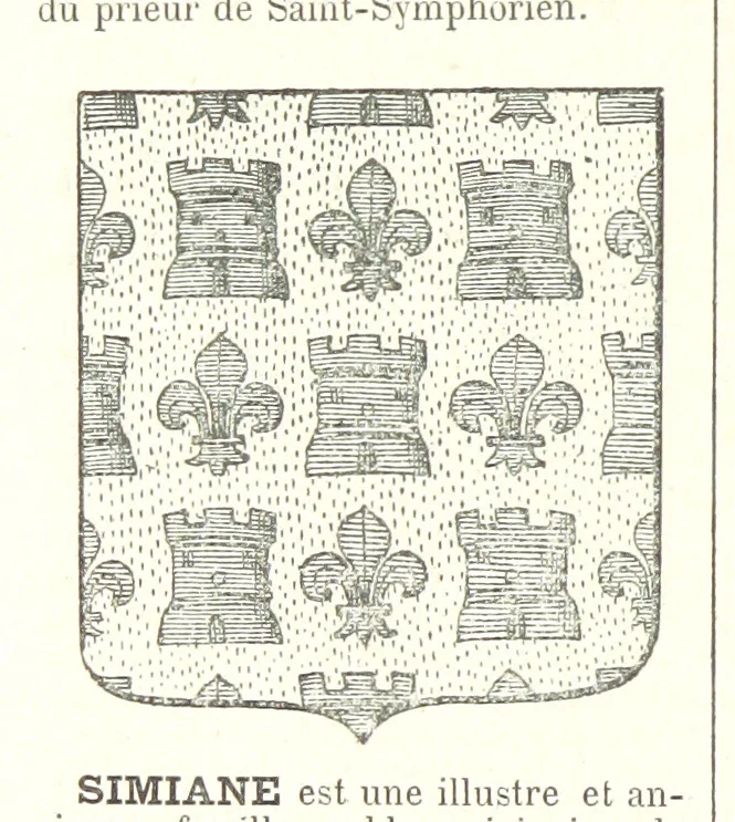 An illustration from Bibliothèque historique et littéraire du Dauphiné. Publiée par H. G, 1864, leaf 702