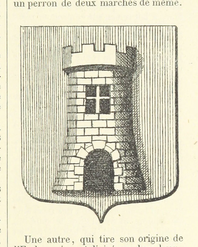 An illustration from Bibliothèque historique et littéraire du Dauphiné. Publiée par H. G, 1864, leaf 73