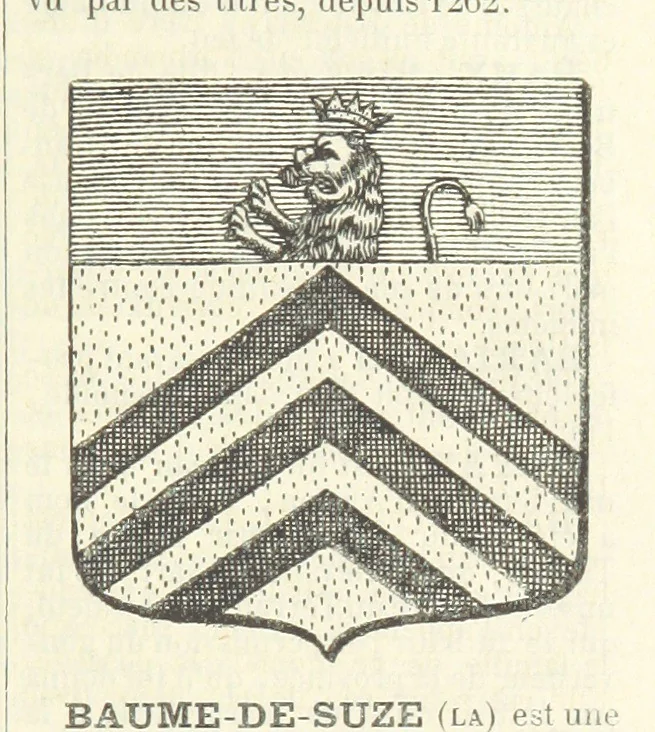 An illustration from Bibliothèque historique et littéraire du Dauphiné. Publiée par H. G, 1864, leaf 85