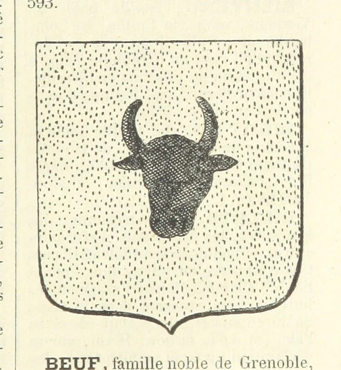 An illustration from Bibliothèque historique et littéraire du Dauphiné. Publiée par H. G, 1864, leaf 97