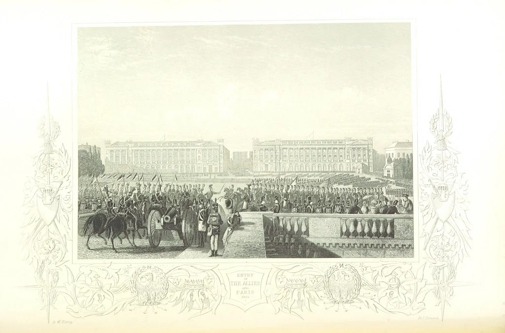An illustration from The History of England under the reign of George III., George IV., William IV. and Queen Victoria (to ... 1852; by T. G. Continued, to ... 1859 ... by H. Tyrrell), 1855, leaf 184