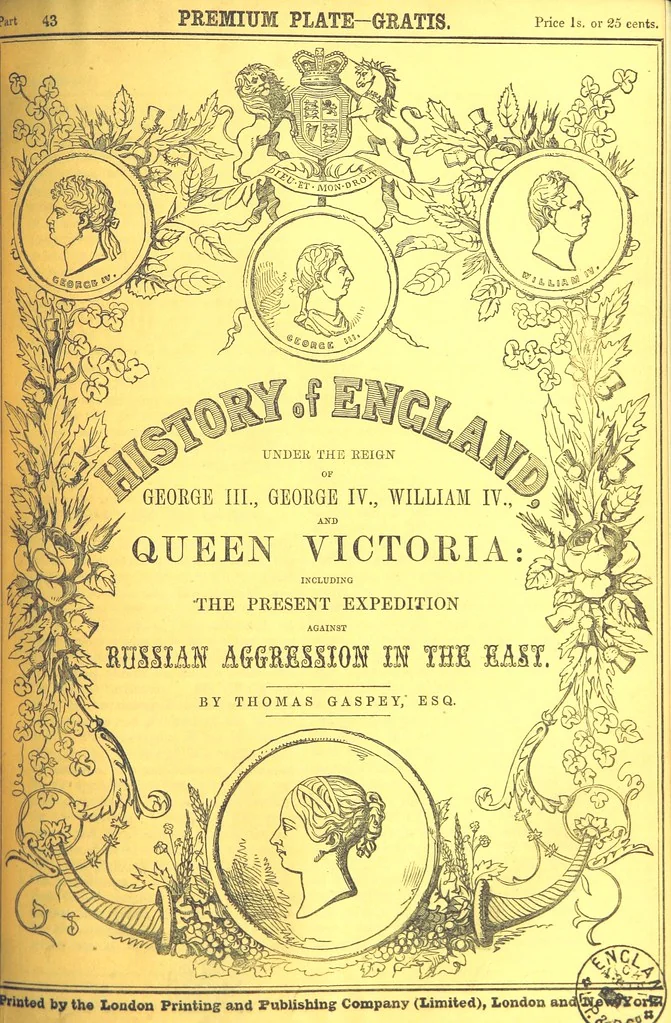 An illustration from The History of England under the reign of George III., George IV., William IV. and Queen Victoria (to ... 1852; by T. G. Continued, to ... 1859 ... by H. Tyrrell), 1855, leaf 329