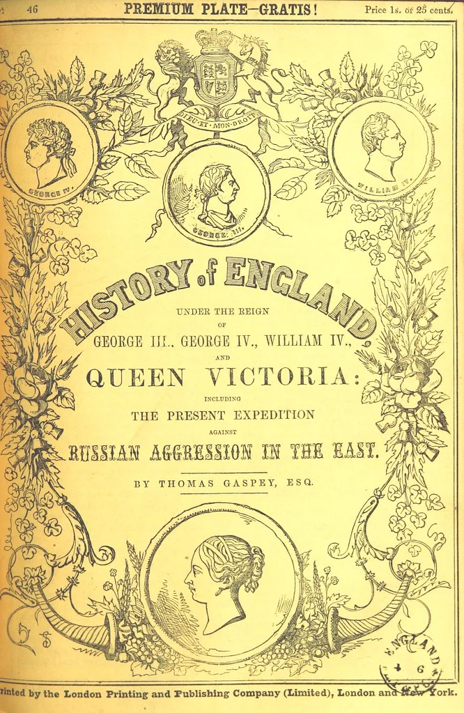 An illustration from The History of England under the reign of George III., George IV., William IV. and Queen Victoria (to ... 1852; by T. G. Continued, to ... 1859 ... by H. Tyrrell), 1855, leaf 489