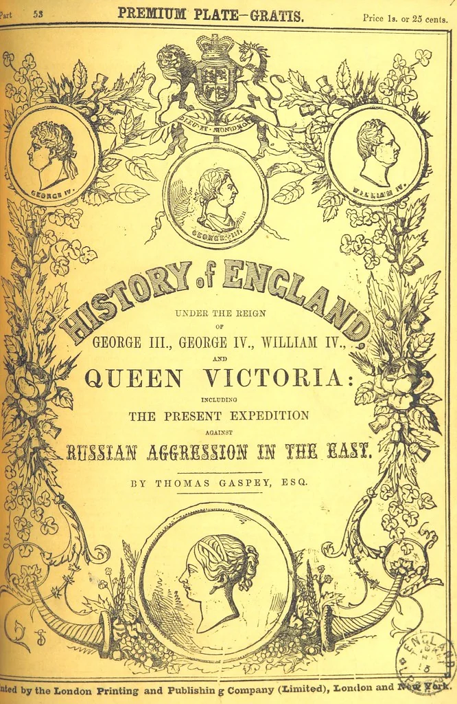 An illustration from The History of England under the reign of George III., George IV., William IV. and Queen Victoria (to ... 1852; by T. G. Continued, to ... 1859 ... by H. Tyrrell), 1855, leaf 873
