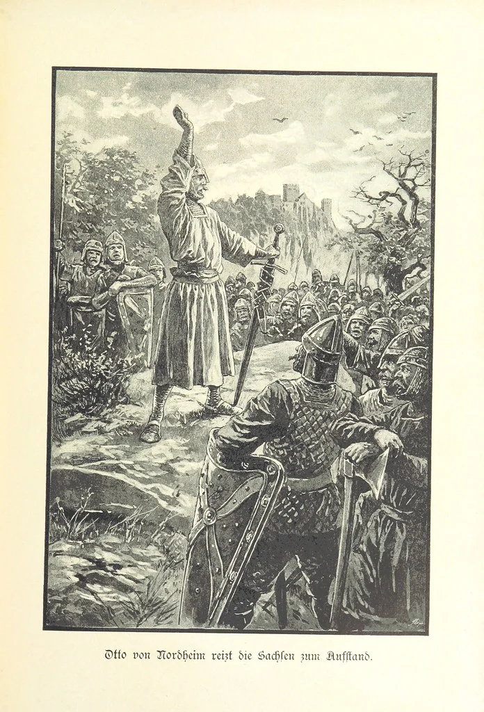 An illustration from Deutscher Kaiser-Saal. Geschichte der deutschen Kaiser in Biographien ... Mit 50 Vollbildern, etc, 1894, leaf 143
