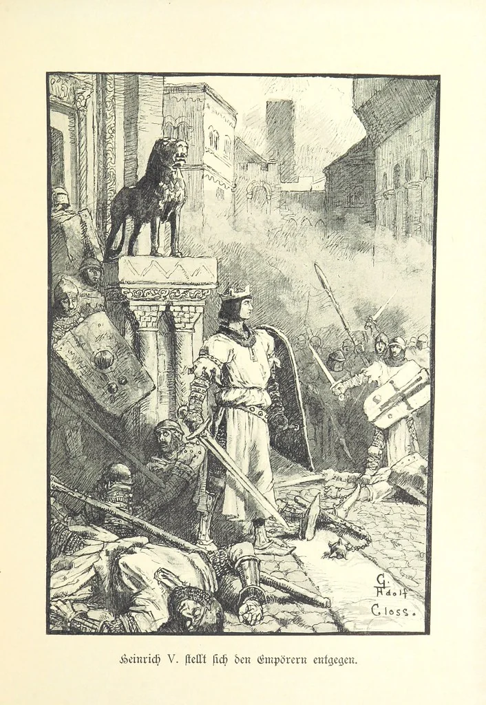 An illustration from Deutscher Kaiser-Saal. Geschichte der deutschen Kaiser in Biographien ... Mit 50 Vollbildern, etc, 1894, leaf 209