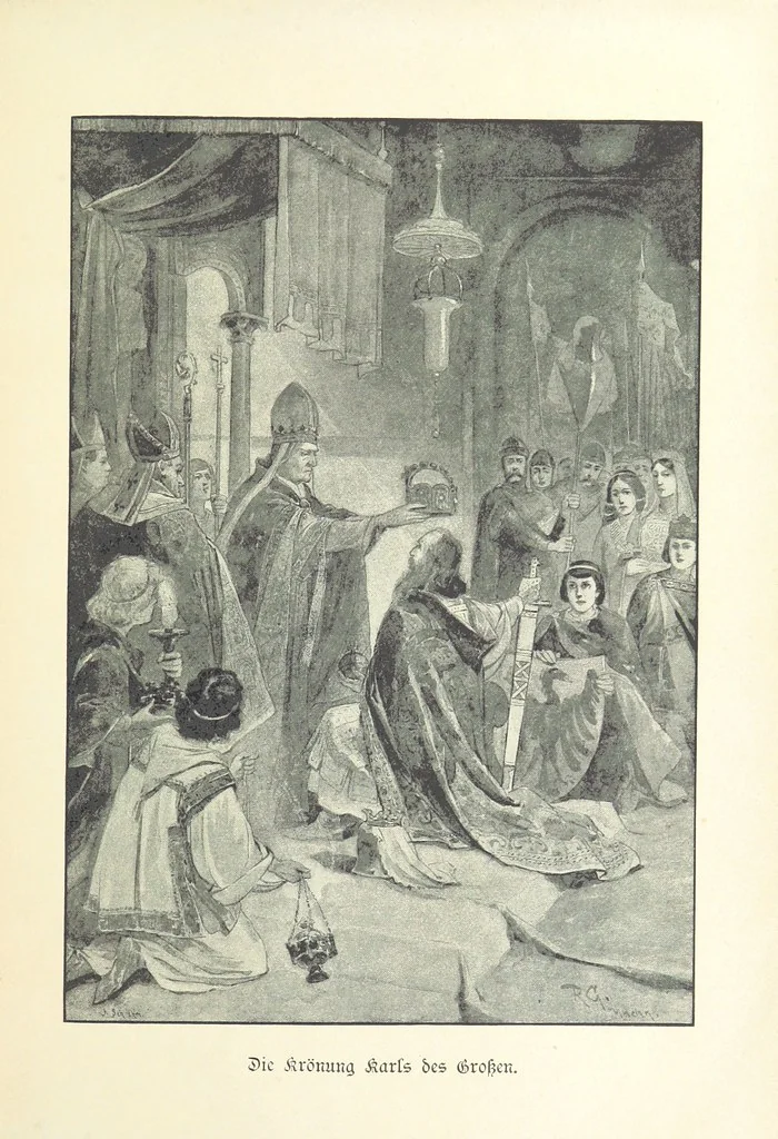 An illustration from Deutscher Kaiser-Saal. Geschichte der deutschen Kaiser in Biographien ... Mit 50 Vollbildern, etc, 1894, leaf 25