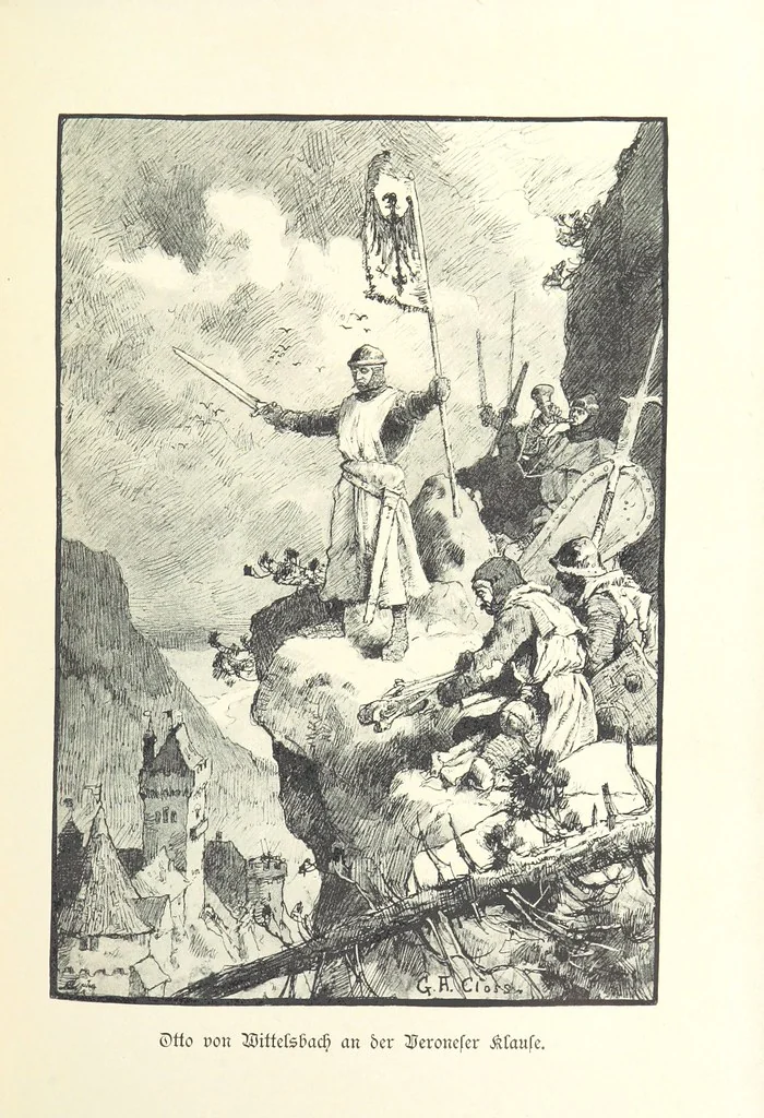 An illustration from Deutscher Kaiser-Saal. Geschichte der deutschen Kaiser in Biographien ... Mit 50 Vollbildern, etc, 1894, leaf 267