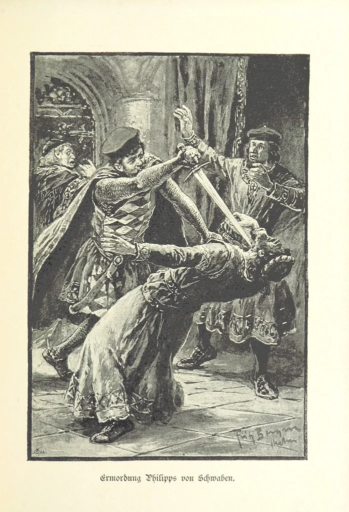 An illustration from Deutscher Kaiser-Saal. Geschichte der deutschen Kaiser in Biographien ... Mit 50 Vollbildern, etc, 1894, leaf 347