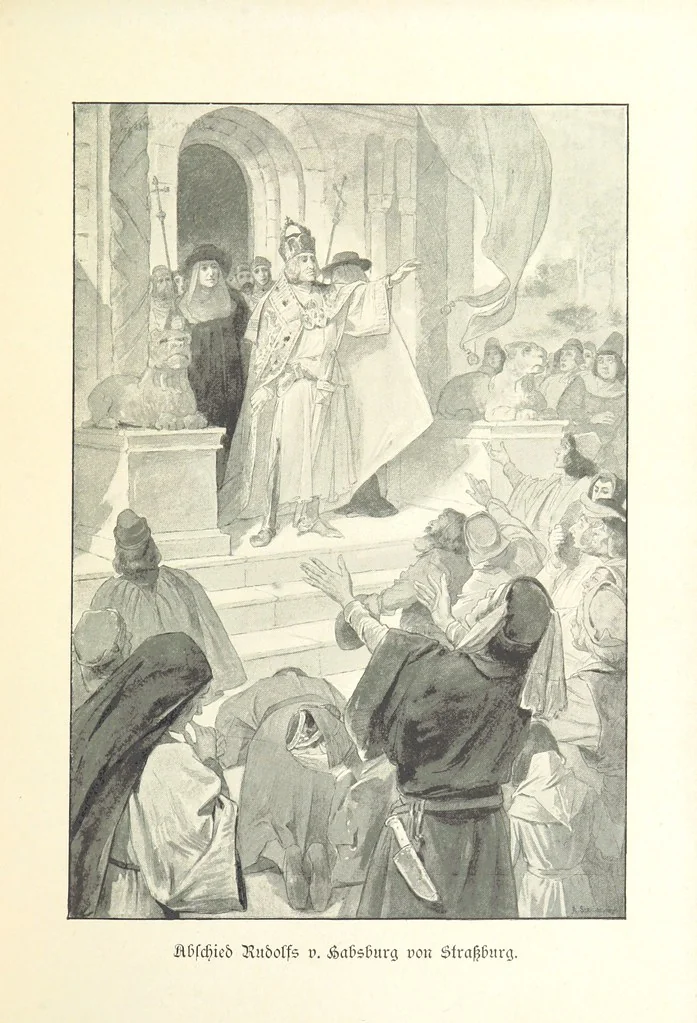 An illustration from Deutscher Kaiser-Saal. Geschichte der deutschen Kaiser in Biographien ... Mit 50 Vollbildern, etc, 1894, leaf 401