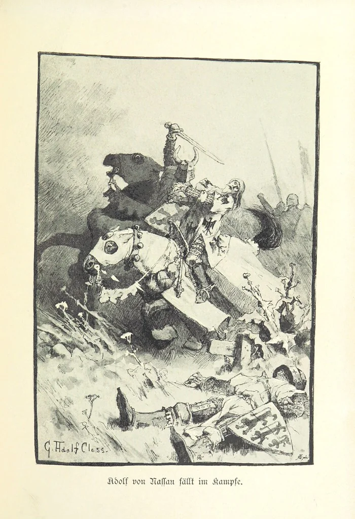 An illustration from Deutscher Kaiser-Saal. Geschichte der deutschen Kaiser in Biographien ... Mit 50 Vollbildern, etc, 1894, leaf 417