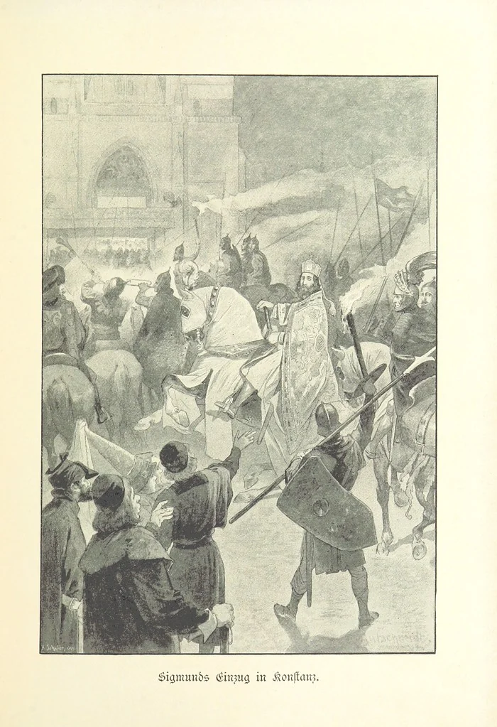 An illustration from Deutscher Kaiser-Saal. Geschichte der deutschen Kaiser in Biographien ... Mit 50 Vollbildern, etc, 1894, leaf 493