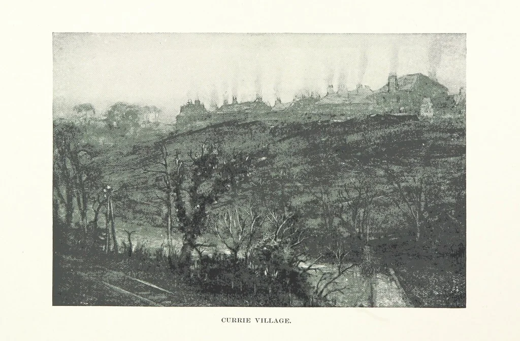 An illustration from The Home Country of R. L. Stevenson. Being the valley of the Water of Leith from source to sea ... Illustrated by Joseph Brown. (Second edition.), 1898, leaf 122