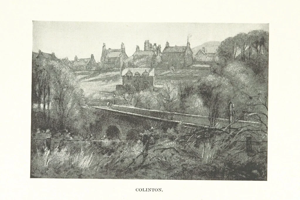 An illustration from The Home Country of R. L. Stevenson. Being the valley of the Water of Leith from source to sea ... Illustrated by Joseph Brown. (Second edition.), 1898, leaf 145