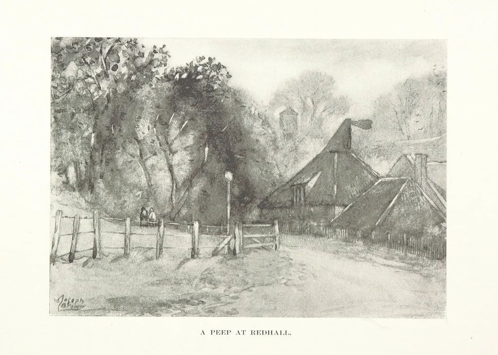 An illustration from The Home Country of R. L. Stevenson. Being the valley of the Water of Leith from source to sea ... Illustrated by Joseph Brown. (Second edition.), 1898, leaf 164