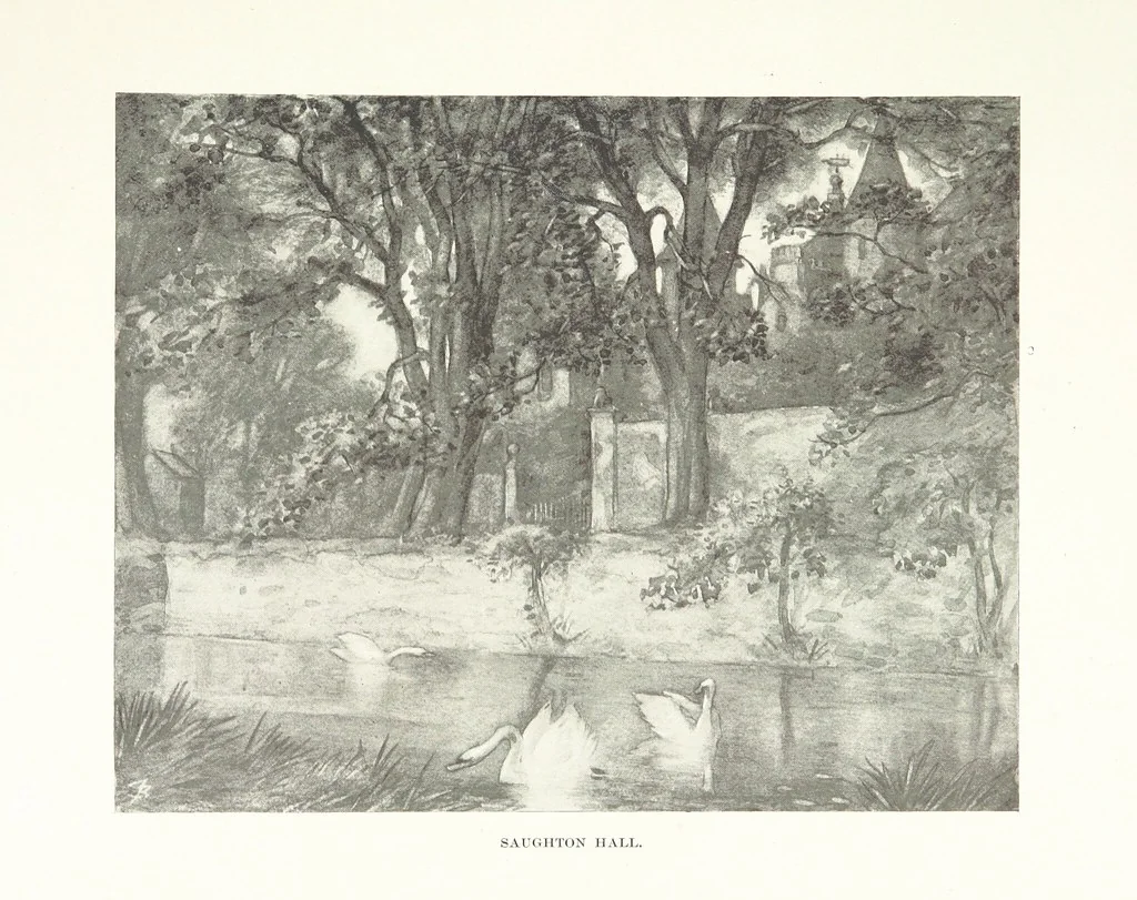 An illustration from The Home Country of R. L. Stevenson. Being the valley of the Water of Leith from source to sea ... Illustrated by Joseph Brown. (Second edition.), 1898, leaf 187