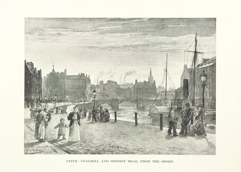 An illustration from The Home Country of R. L. Stevenson. Being the valley of the Water of Leith from source to sea ... Illustrated by Joseph Brown. (Second edition.), 1898, leaf 228