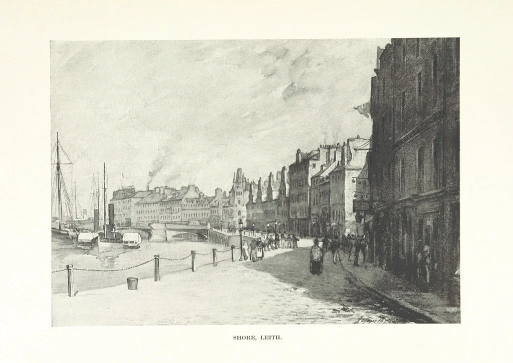An illustration from The Home Country of R. L. Stevenson. Being the valley of the Water of Leith from source to sea ... Illustrated by Joseph Brown. (Second edition.), 1898, leaf 233